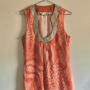Trina Turk Orange Floral Dress